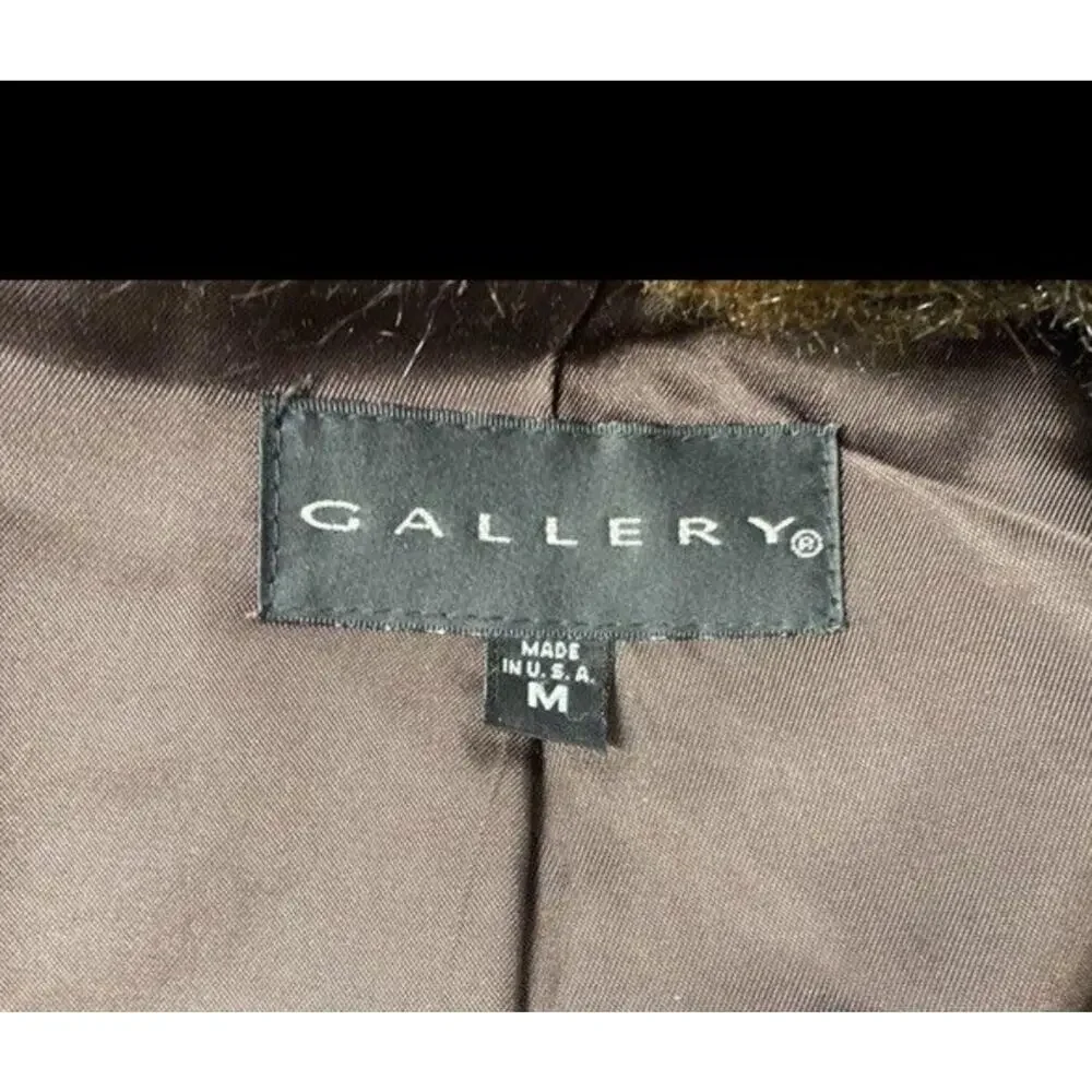Gallery Faux Fur Coat Jacket Brown Faux Mink Look – Women’s Med 42w Lux Soft - Picture 5 of 6